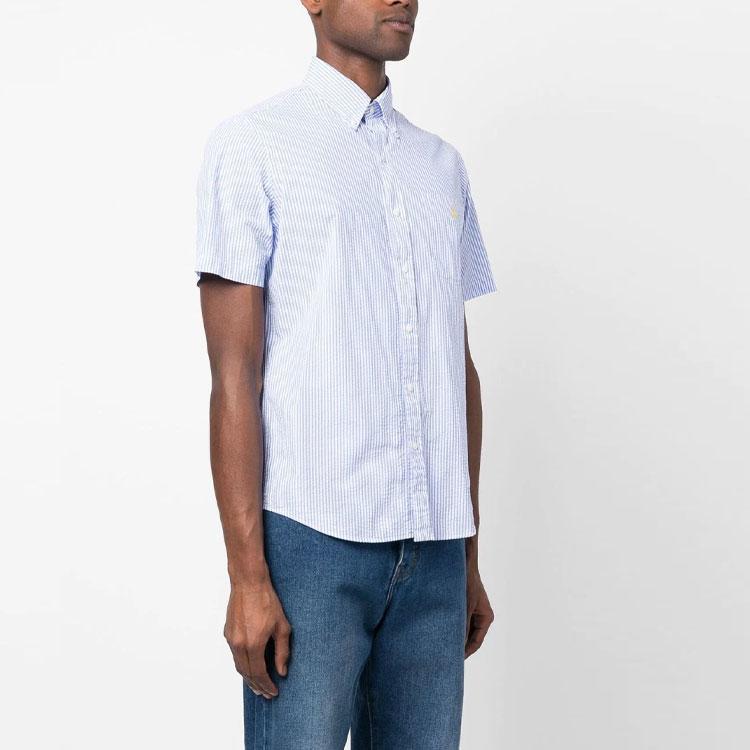 Polo Ralph Lauren Embroidered-logo Candy Stripe Shirt 710906574-002