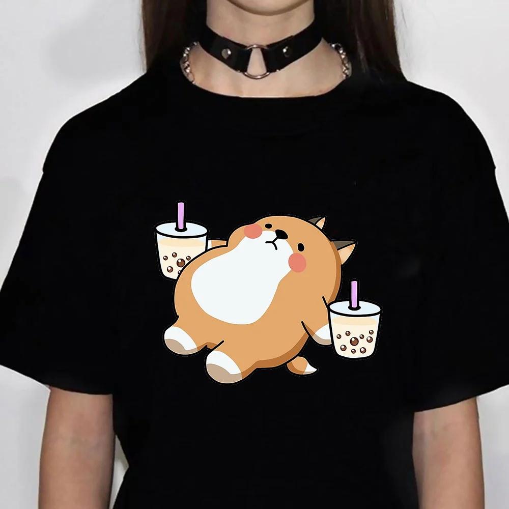 

Cute Dinosaur Bubble Tea Plus Size TShirt Women Designer Anime Streetwear Tshirts Female Oversized Harajuku Funny Clothing 4XL