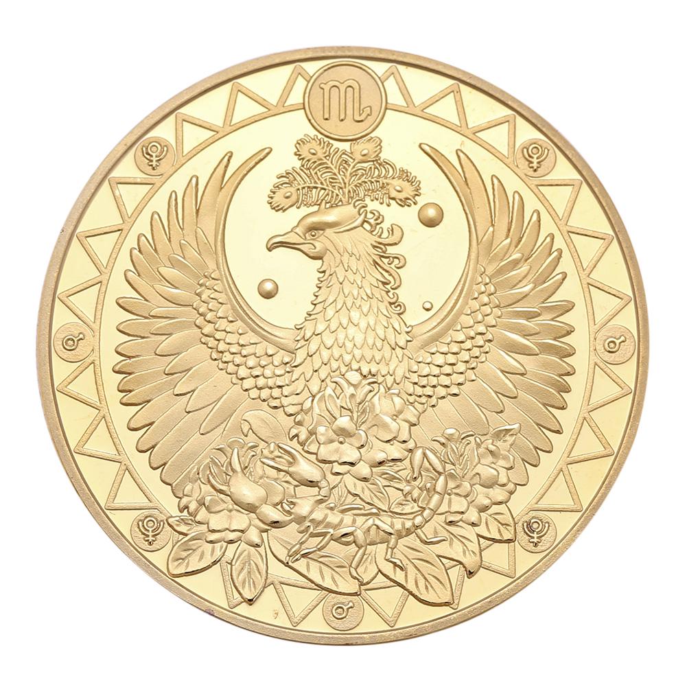 Gold Plated Physical Coin Limited Editions Exquisite Commemorative Medal Precious Metal Finish Zodiac Coins for Friends Family