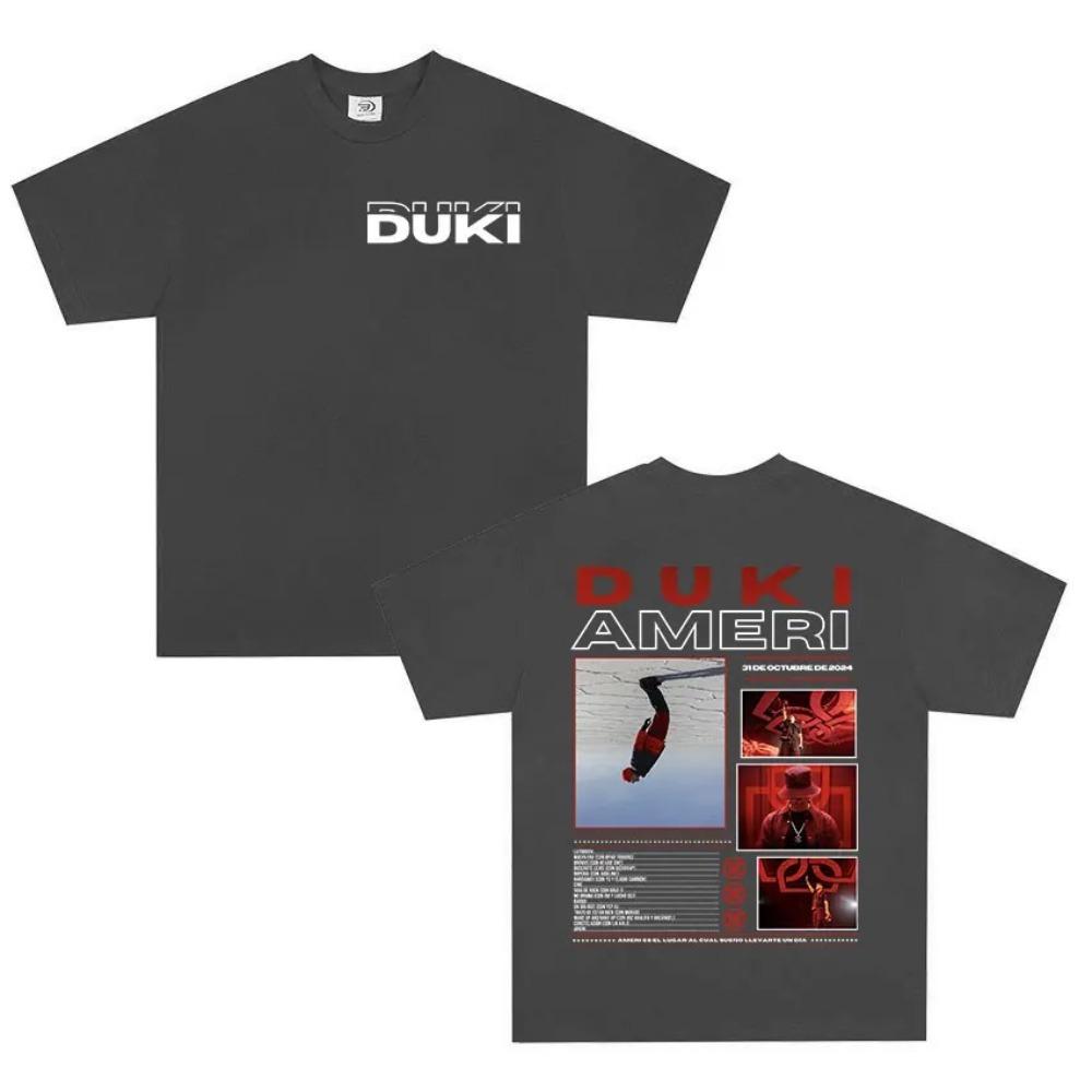 DUKI 2024 "AMERI" EP Vintage Oversized T-Shirt | Unisex Latin Trap Hip-Hop Streetwear