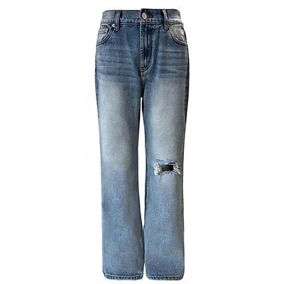 Ripped Jeans Women Loose Wide-leg Pants Women High Waist Wide-leg Jeans Denim Wide-leg Pants Women Look Thin