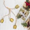 Vintage Antique Metal Cow Bells with Jute Hanging Rope For Christmas Decoration