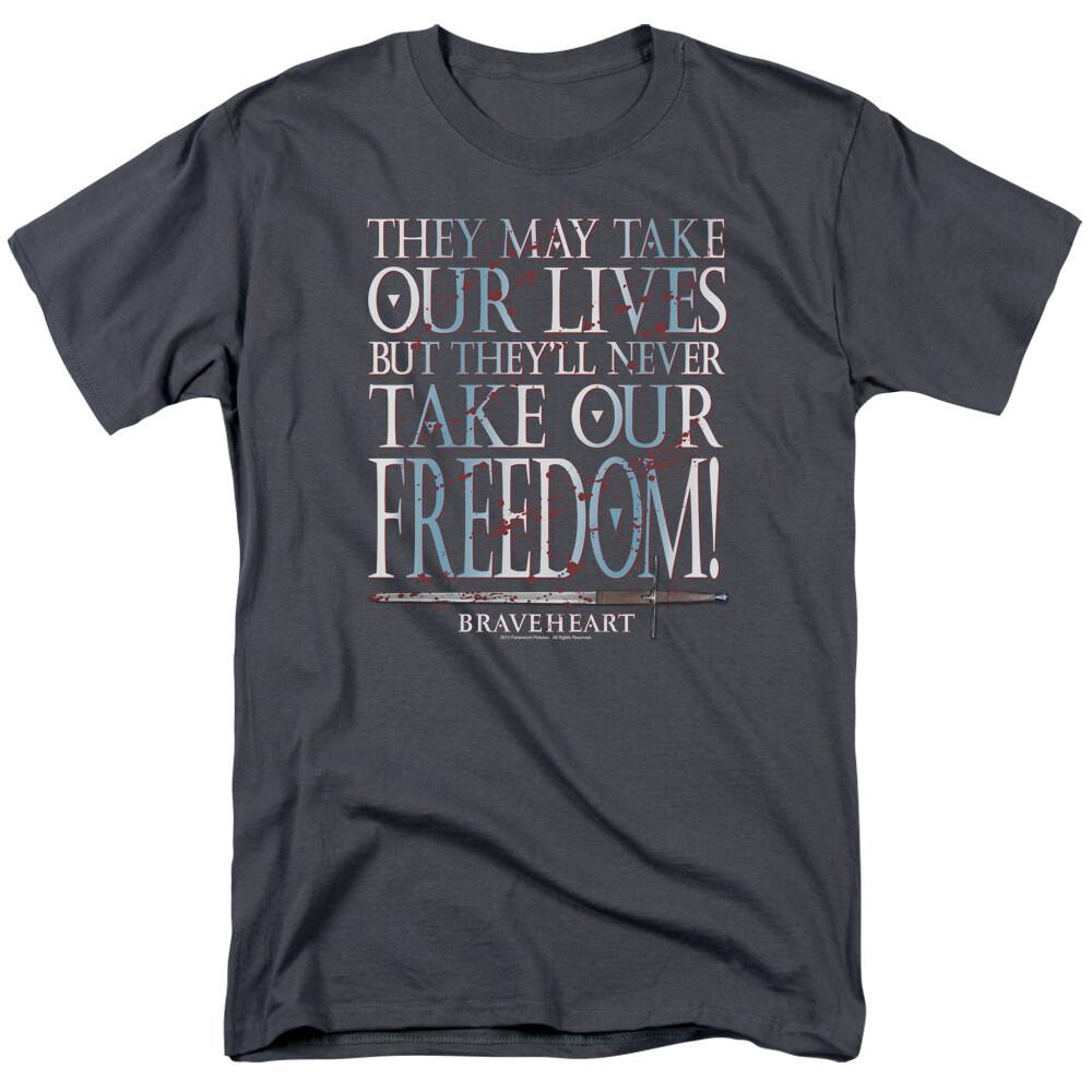 26 Braveheart Freedom T Shirt Mens Licensed Classic Movie Tee Charcoal Unisex T-Shirt XL