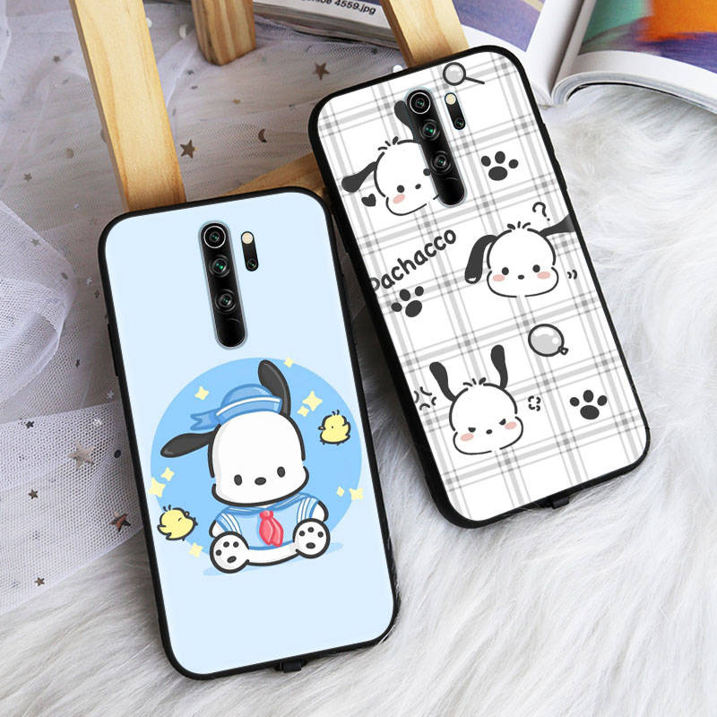Black Case for Xiaomi Poco X6 X4 M5 M6 F5 F6 C65 C55 C50 C51 C40 Pro Redmi 14C A3X 13C 12C 11T 10A 9C Note 7 6 8A Plus L-29 Cute Pochacco