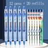 M&G Gel Pen 0.5mm, Black/Blue, Soft Grip, Refillable, Suitable for Students and Office Use