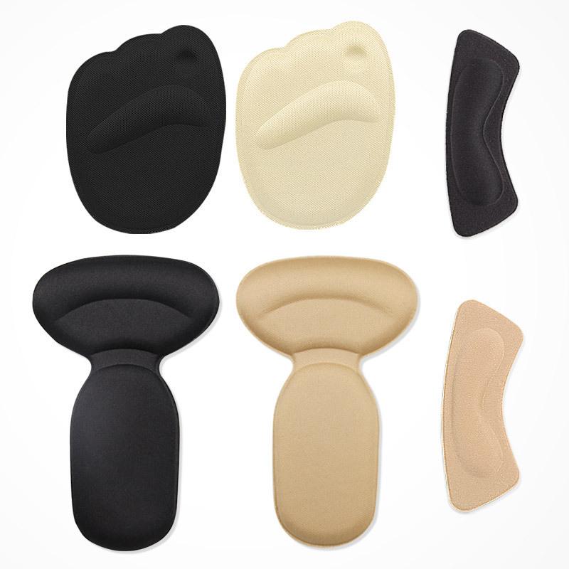 Thickened Sponge 4D Heel Sticker Women's Invisible Heel Anti-wear Foot High Heels Front Half Pad Sponge 2 In 1