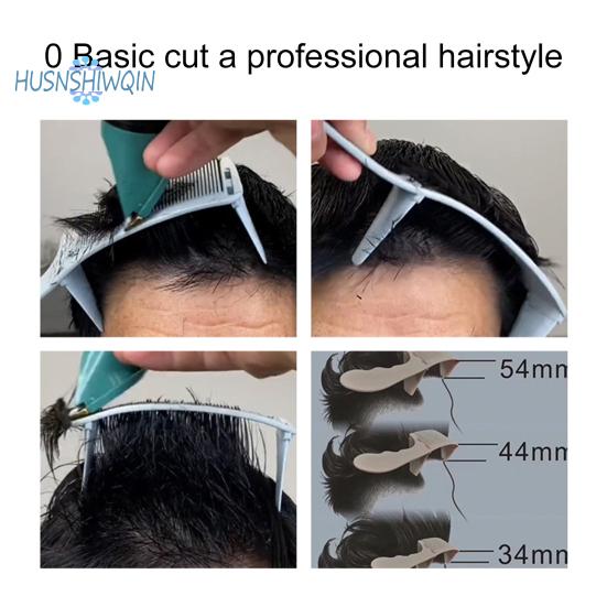 Gebogenes Friseurkamm-Set mit Halterungen, professionelles, verstellbares, hitzebeständiges Haarstyling-Werkzeug für Herren-Haarschneidemaschinen