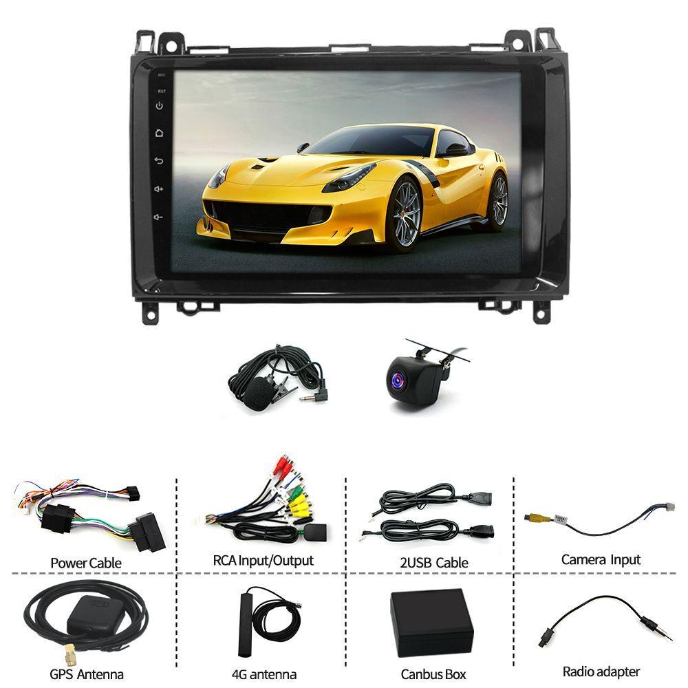 Car Radio 6+128G Android 15 Carplay For Benz A Class W169 B Class W245 2004-2012 V Class W639 Navigation GPS Multimedia Player