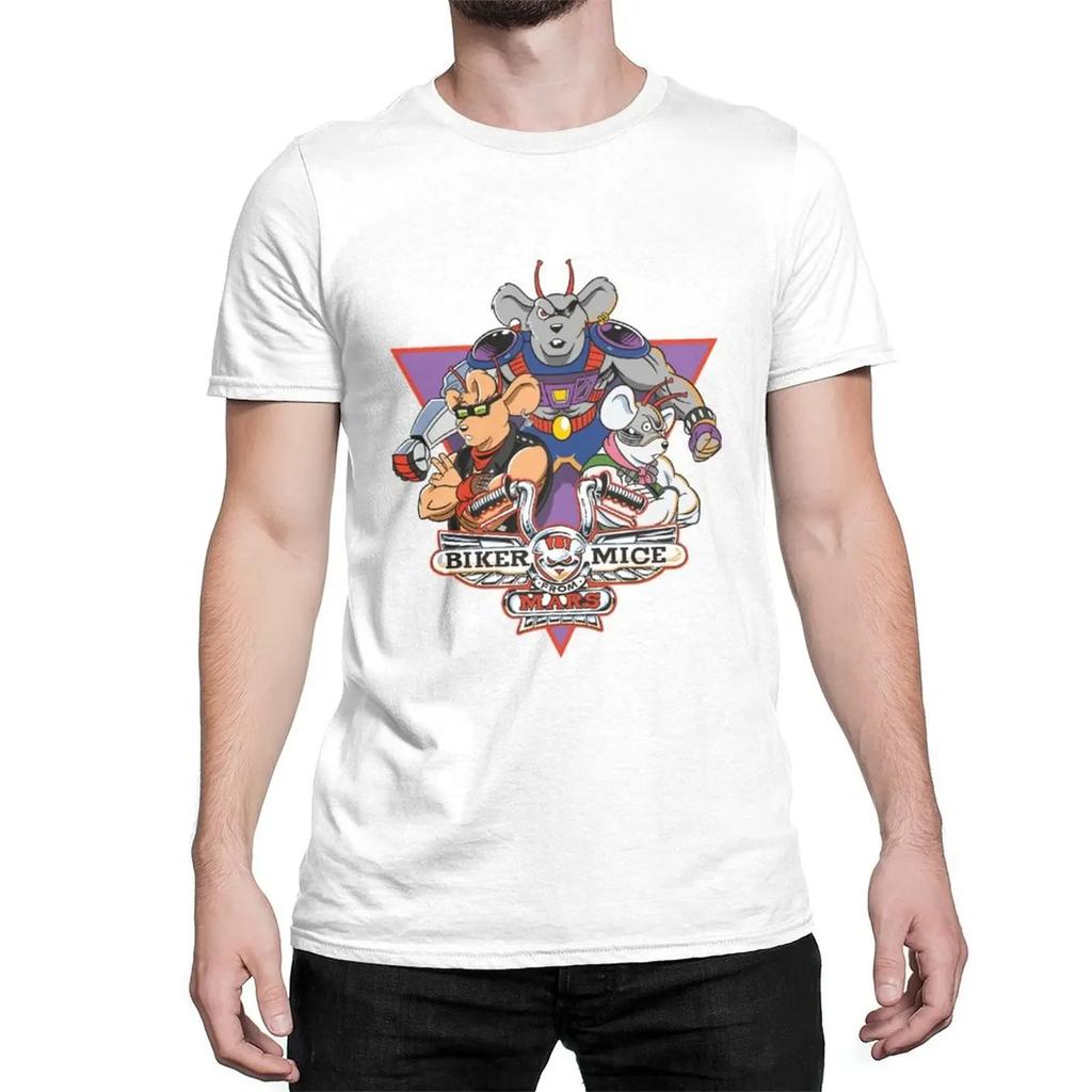 Unique Biker T Shirt 100% Cotton Tee Biker Mice From Mars Bikermice Streetsharks Street Sharks USA Size Heavyweight Fashion Man