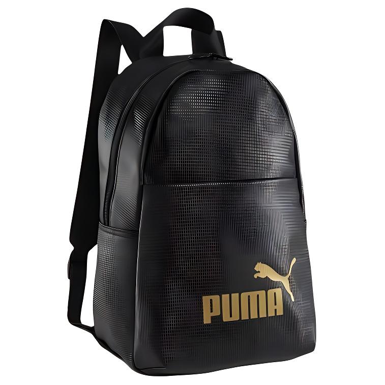 

Puma Core Up Color Block Design Synthetic Leather Backpack Women backpack Black 090276-01 Black