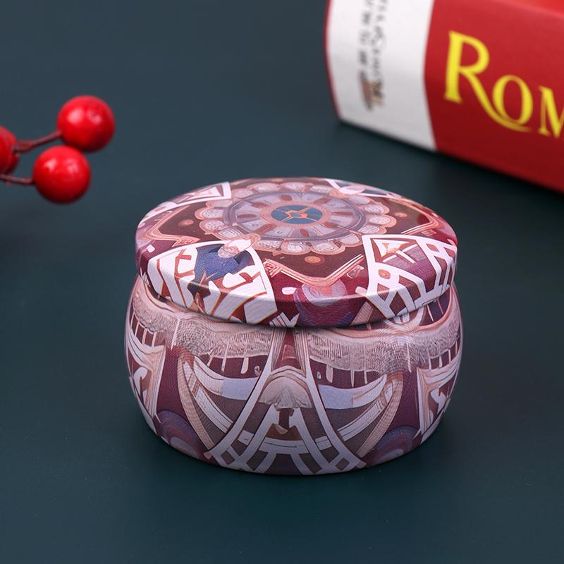 Vintage Mum Konserve Kutusu Şeker Kurabiye Saklama Kutusu Kuru Baharat Saklama Kavanozu Uygun DIY Mum Kozmetik Merhem Yapımı Noel