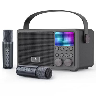Hochleistungs-RGB-Pickup-Rhythmuslicht Drahtloses tragbares Mikrofon Bluetooth-Lautsprecher Sound Family Karaoke TF-Subwoofer