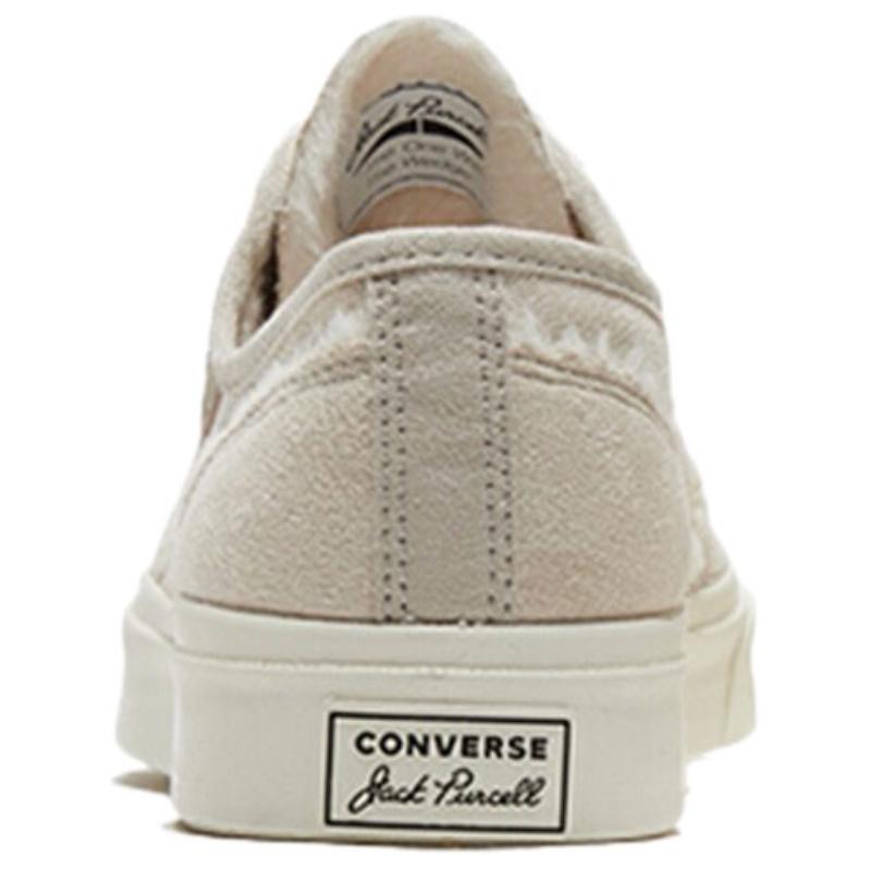 Converse Jack Purcell Comfortable and Versatile Low-Top Canvas Shoes Unisex Light Off-White