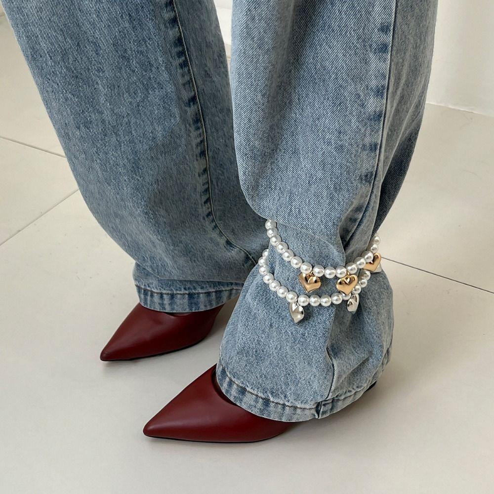 Detachable Cross Pendant Jeans Chain Tassel Trousers Decoration Skirts
