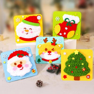 DIY Weihnachtsstickerei-Set Niedlicher Baum/Strumpf/Weihnachtsmann Stickprojekte Weihnachten Nähbastelset mit Muster Nadeln Fäden Werkzeuge