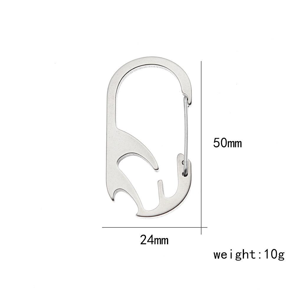 Stainless Steel Quick Release Snap Hook Keychain with Bottle Opener