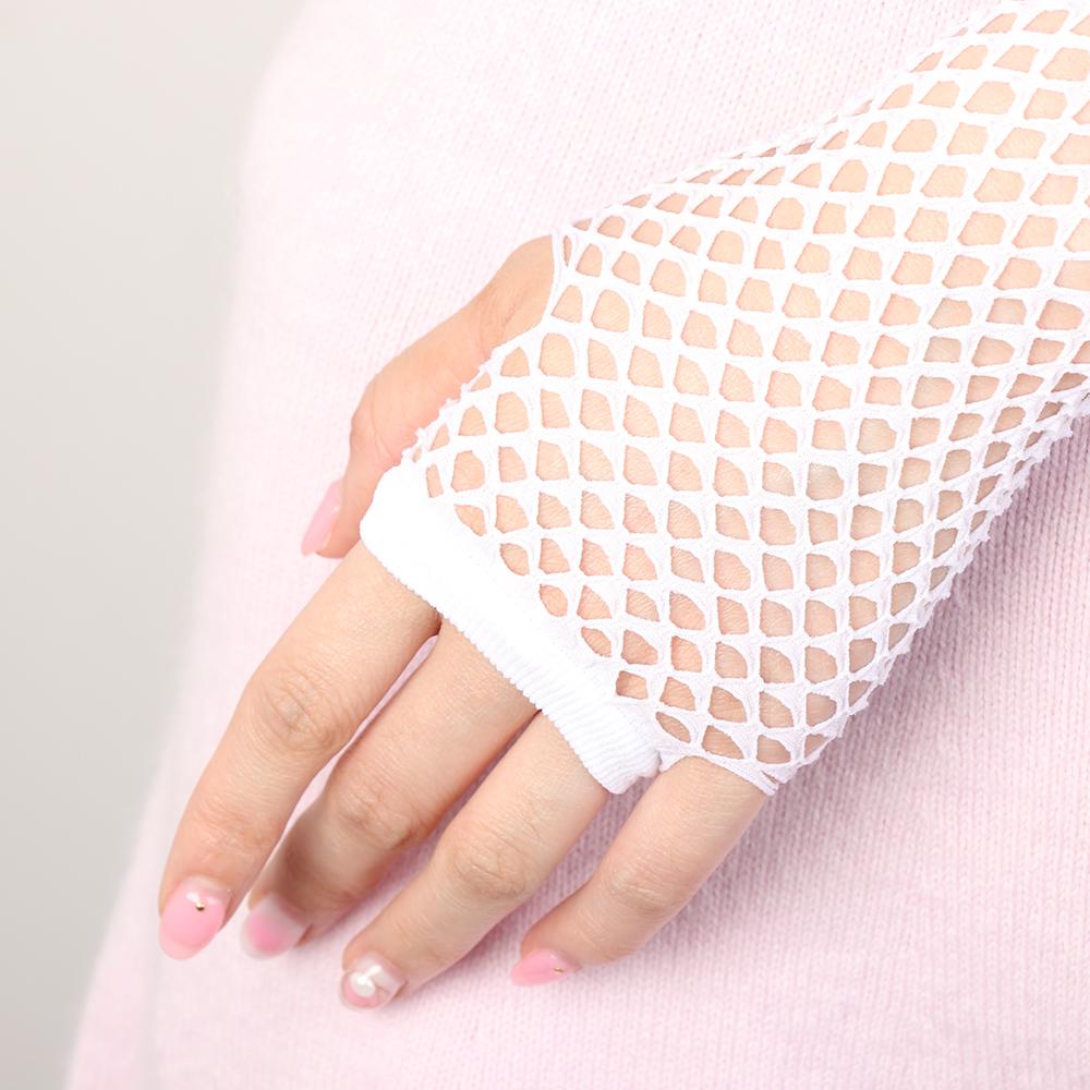 Mode Sexy Kostuum Handschoenen Zonder Vingers Mesh Visnet Handschoenen Uitgesneden