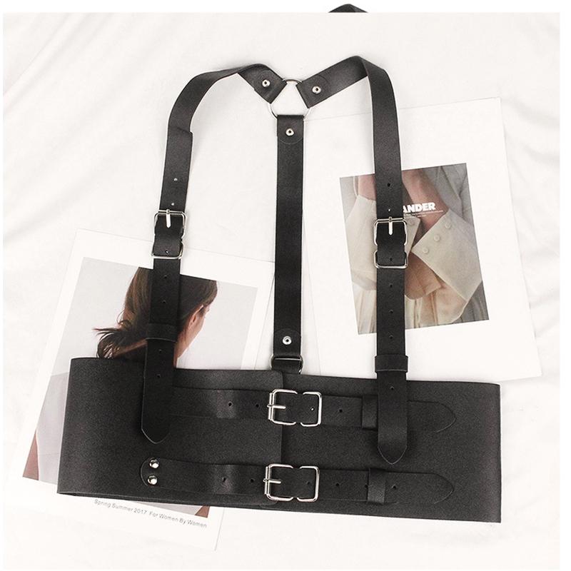 Harness Waist Belt Punk Leather Harness Belt Underbust Corset Top With Strap Leather Suspender Belt Clubwear To Wear Out