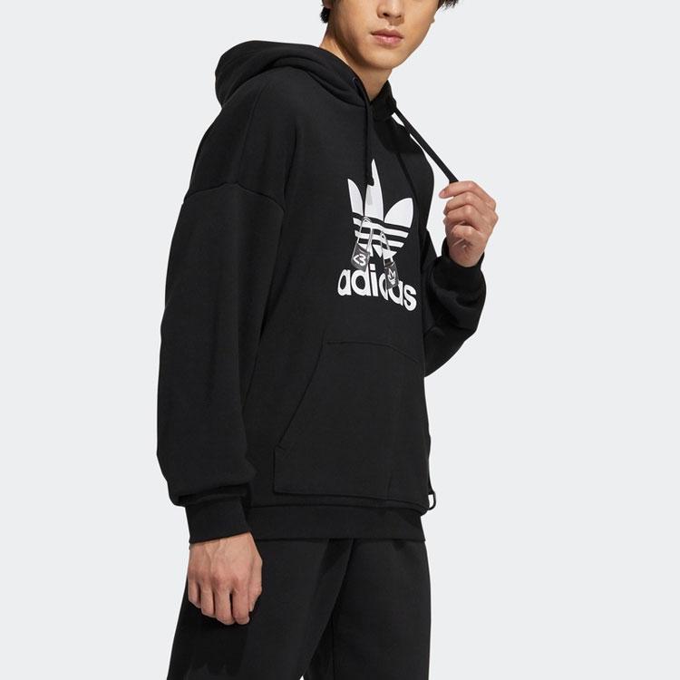Adidas Originals Vday Trefoil Logo Hooded Sweatshirt Men Black HA3654