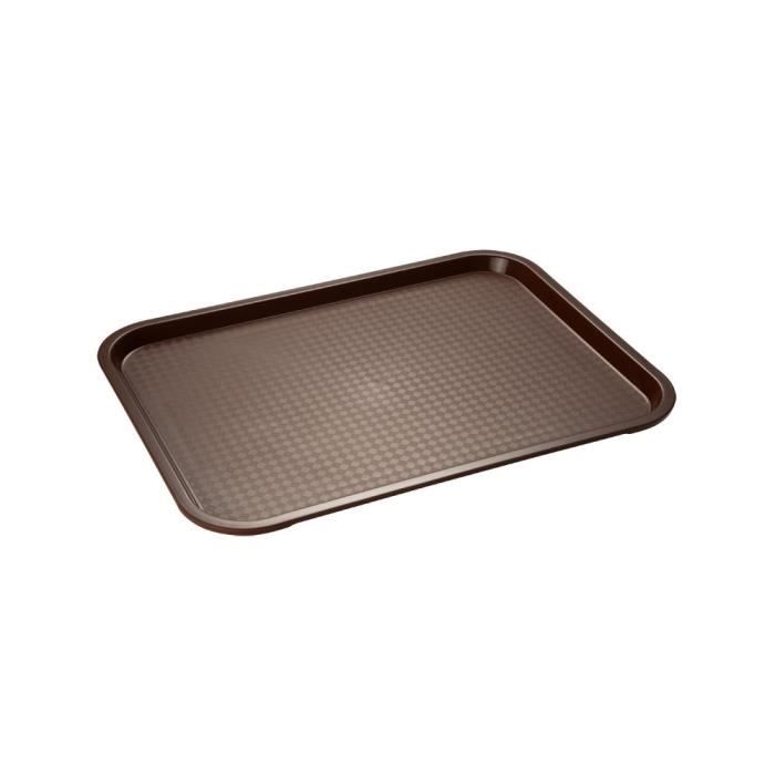 Plateau self et snack - Aps - Marron - 45 x 35.5 cm - Polypropylène - Rectangulaire