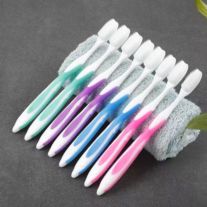 High-End Adult Nano Toothbrush: Ultra-Soft Bristles, Antibacterial, Silk Cleaning, Silicone, Individually Packaged