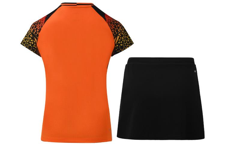 Li Ning Badminton Collection Two Piece Skirt Sets Women's V Neck Moderate Short AATQ028-4