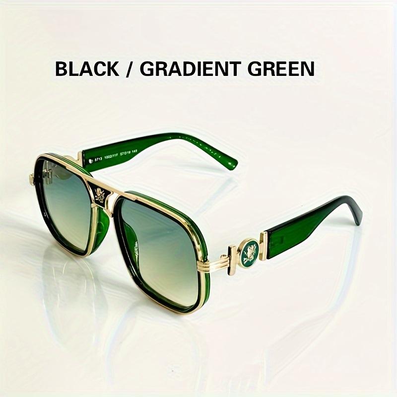 Medusa Sunglasses With Head Decoration For Men And Women, Classic Metal Sunglasses With Middle Beam, Uv Protection