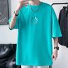 Summer Men's Oversized Drop Shoulder T-Shirt 100% Cotton Streetwear Tee