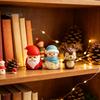 Decorative Figures for Christmas Vinyl Figurines, Cute Santa Claus Snowman Reindeer Mini Statue, Childlike Party Favors Small Holiday Desktop