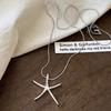 Simple Metal Starfish Pendant Necklaces For Women Men  Star Neck Chain Summer Wedding Party Jewelry Gifts