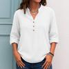 JPNTKY Women's Fashion Casual Solid Color Print Long Sleeve V Neck Blouses & Shirts