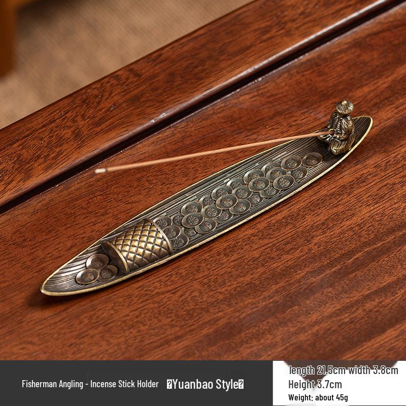 Antique Bodhi Leaf Incense Holder - Japanese-Inspired Aromatherapy Stand
