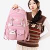 Lightweight High School Girls Schoolbag High Capacity Waterproof Wear-resistant Oxford Primary Junior High School Student Grades 3-9 Teenager Backpack