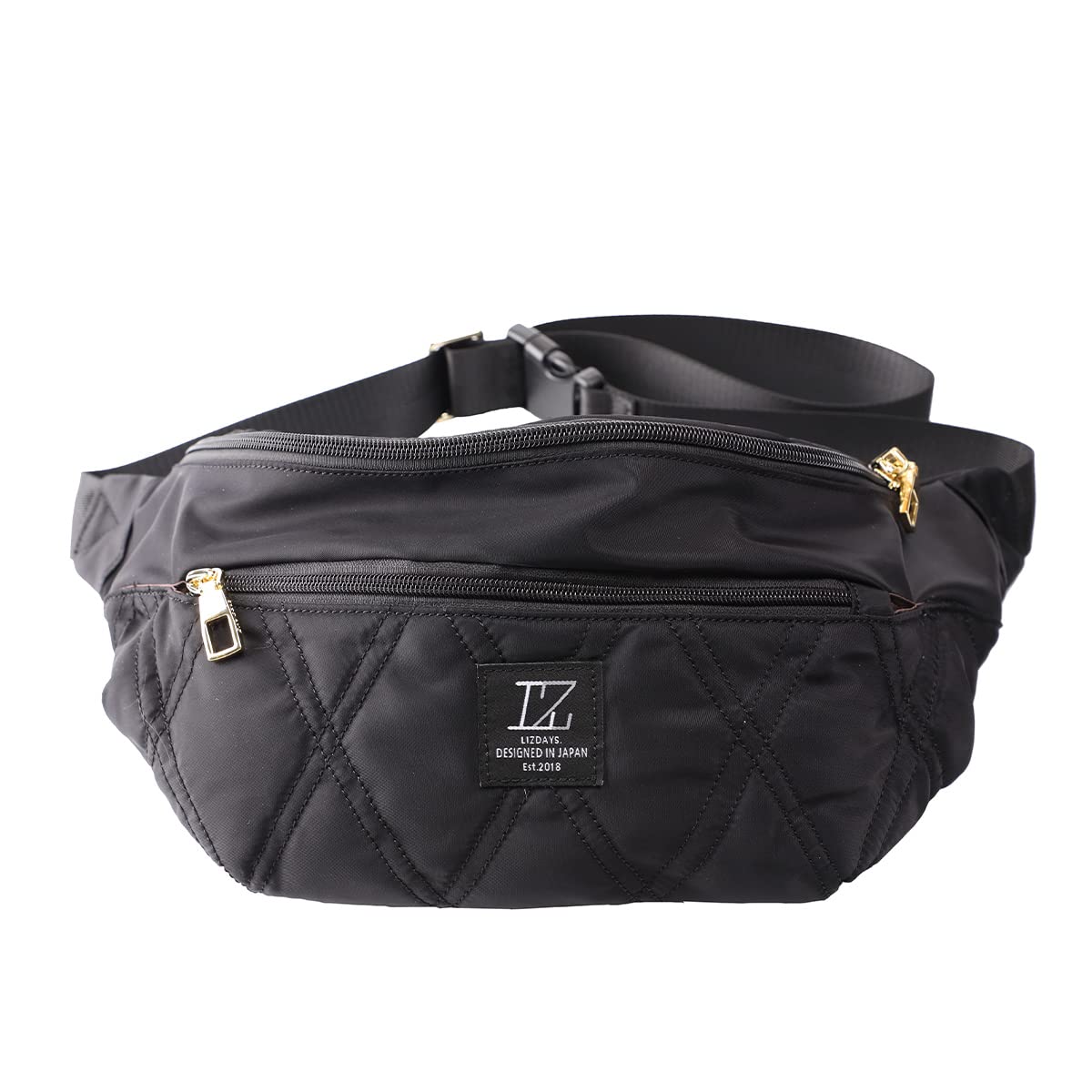 

Body waist waist water repellent [Rizdays] bag, bag, pouch, nylon, (black) чорний