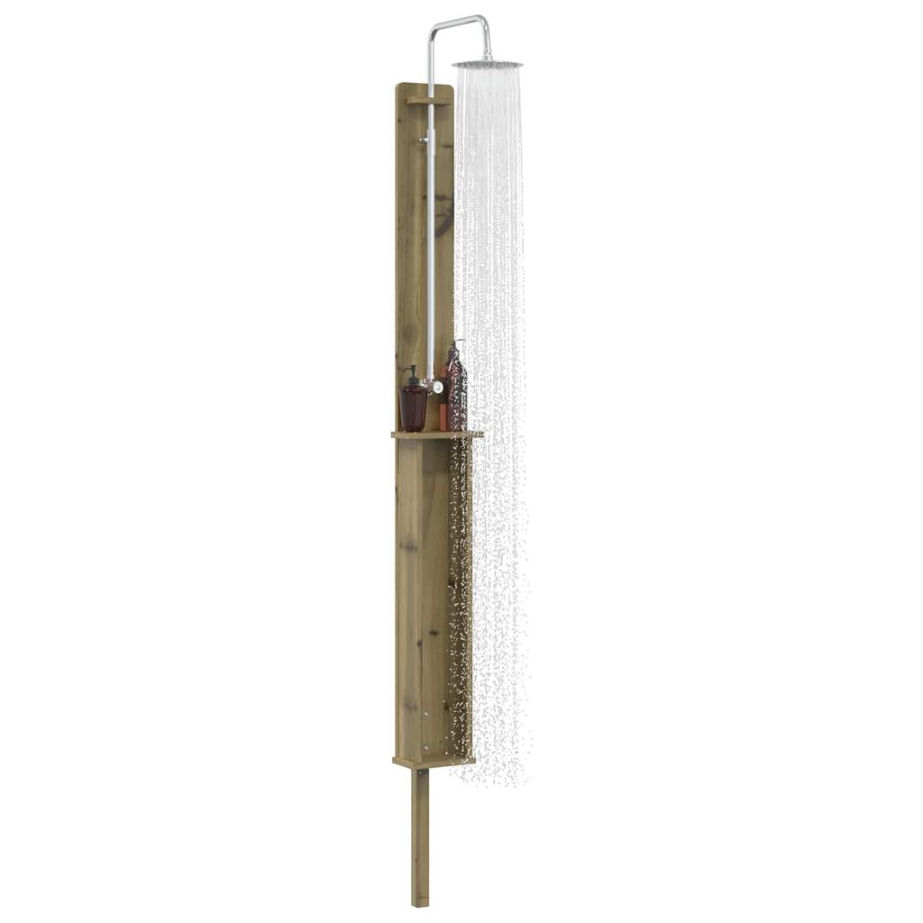 Garden Shower 246 cm Impregnated Pine Wood and Stainless Steel