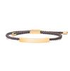 Stainless Steel Accessories and 2mm Adjustable Braided Rope Custom LOGO Men Bracelet