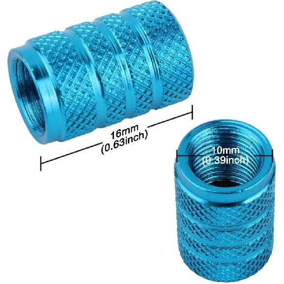 WINKA 5Pcs Car Tire Valve Stem Caps Round Aluminium Alloy Dustproof Tire Valve Stem Covers Universal for Cars with O Rubber Ring Wheel Valve Cap Tire