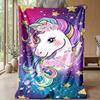 Magical Unicorn with Flowers Theme blanket Lightweight Warm Flannel Blanket Decorative Throw Blanket for Home Decoration