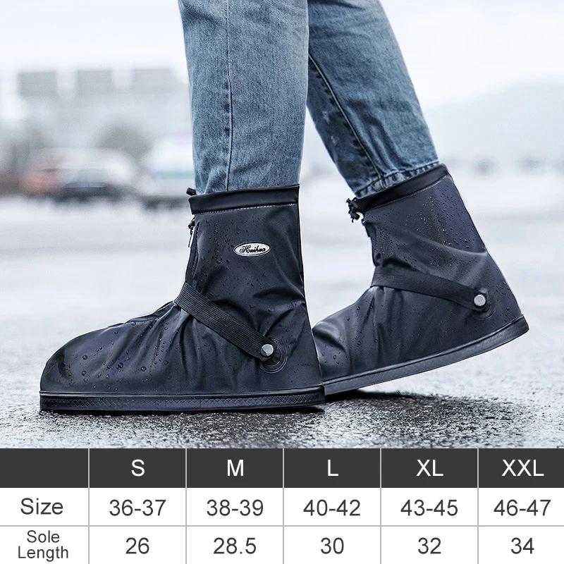 

Motorcycle Cycling Shoe Covers, High Top Reflective Waterproof, Unisex Reusable, Dustproof Clear Shoe Covers S (36-37)