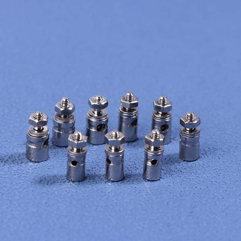 10Pcs Rc Airplane Boat Pushrod Metal Linkage Stopper Servo Connectors Adjustable Diameter 2.1Mm/1.8Mm/1.2Mm Helicopter Rc Boat