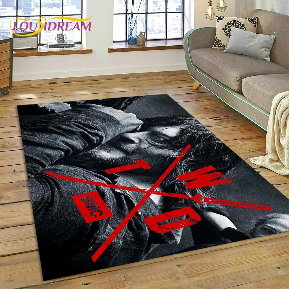 3D The Walking Dead Lincoln TWD TV Carpet Rug for Bedroom Living Room Home Sofa Decoration,Children Game Large Decor Floor Mat