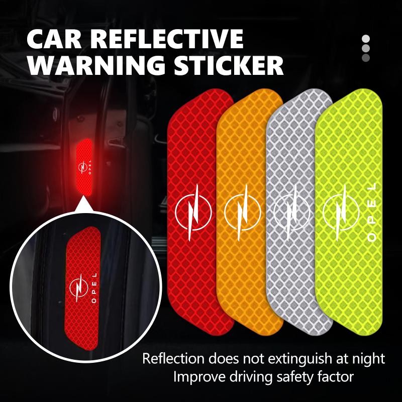 Car Door Diamond Reflective Sticker Body Side Anti-collision Protection Stickers For Opel Astra G J H Insignia Zafira Corsa D C