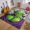 Green Warrior Comic Style Rug Patterned Carpet, Non Slip Mat Suitable for Living Room and Bedroom Sofas