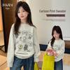 YOJIA Girls' Thickened Cartoon Knitted Pullover Sweater