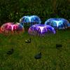Colorful Solar Fiber Optic Jellyfish Garden Light - Outdoor Lawn and Courtyard Decoration