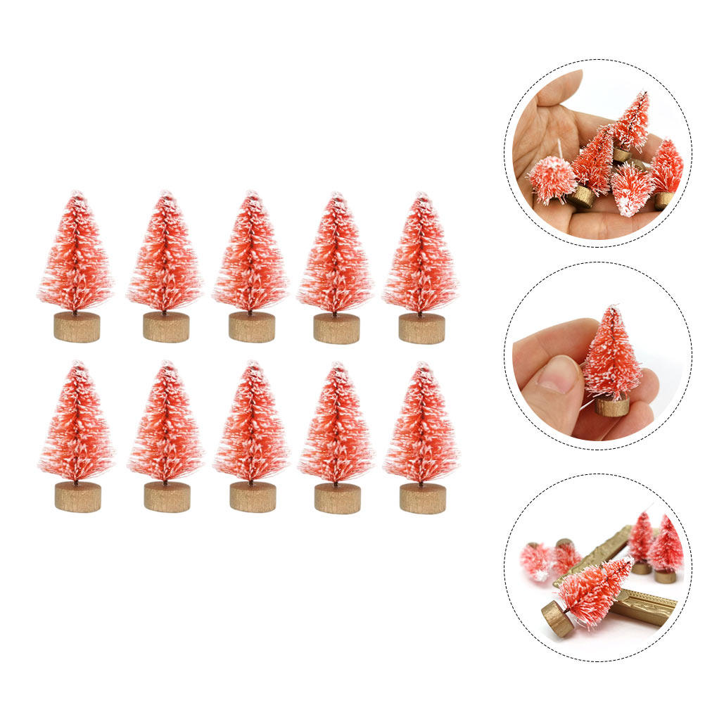 

12pcs Mini Christmas Trees Decorative Tabletop Xmas Tree Decoration Realistic Small Fake Plants For Home Office Fireplace Mantel other