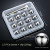 Hot Sale 304 Stainless Steel Ice Cubes Reusable Food Grade Chilling Stone 25mm Sphere Round Ice Hockey Puck Home Supplies