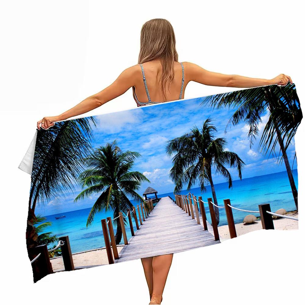 

Beach Towel Quick-dry Microfiber Bath Towels Beach Cushion Bath Towel Yoga Mat Sand Free Beach Towel W30*H60(CM)