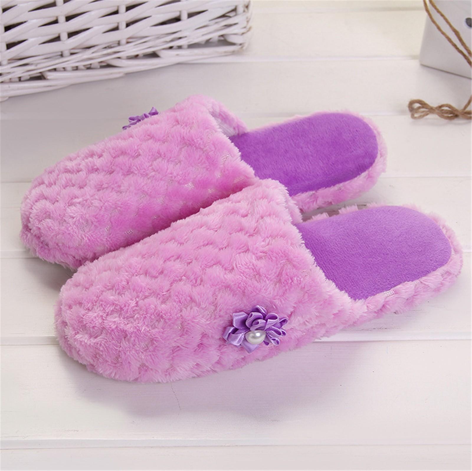 

Модные однотонные хлопковые тапочки, зимние домашние хлопковые тапочки для пары 39 фиолетовый