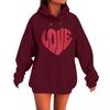Women's Loose Comfortable Casual Fashionable Love Printed Long Sleeved Sweatshirt